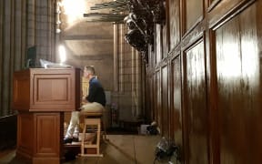 Kiwi organist Thomas Gaynor rehearses at Notre-Dame