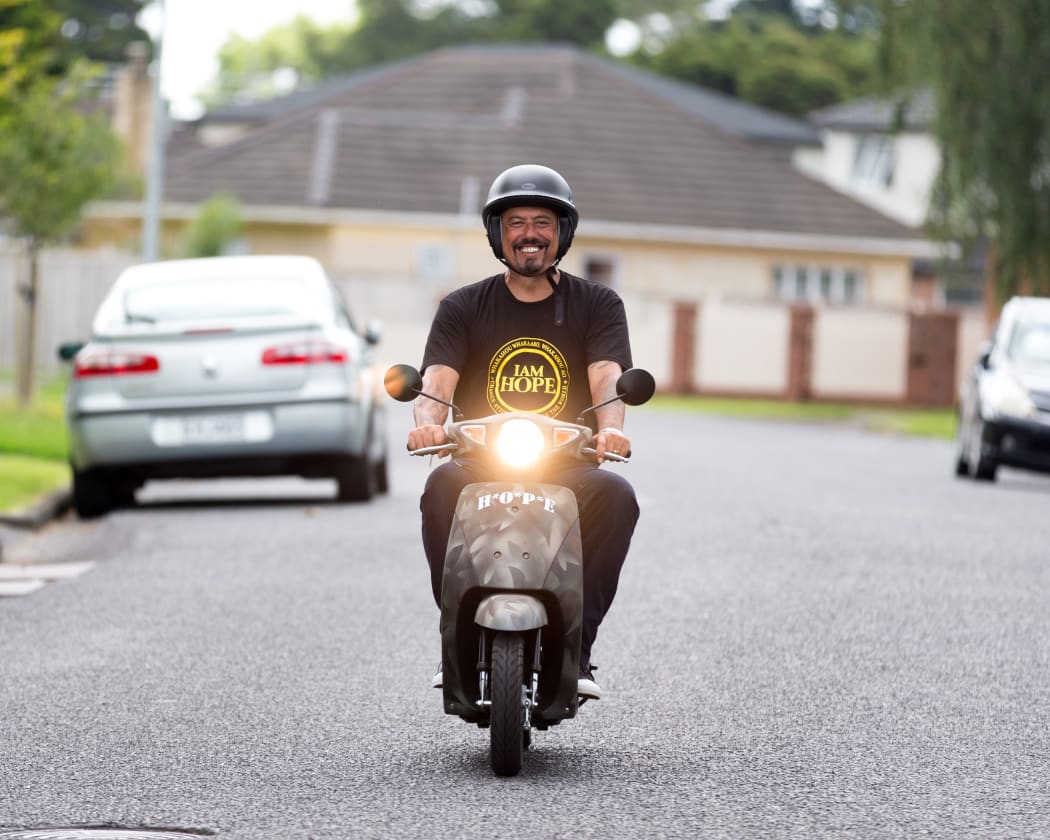 Mike King is riding the length of the country on a 50cc scooter for I Am Hope.