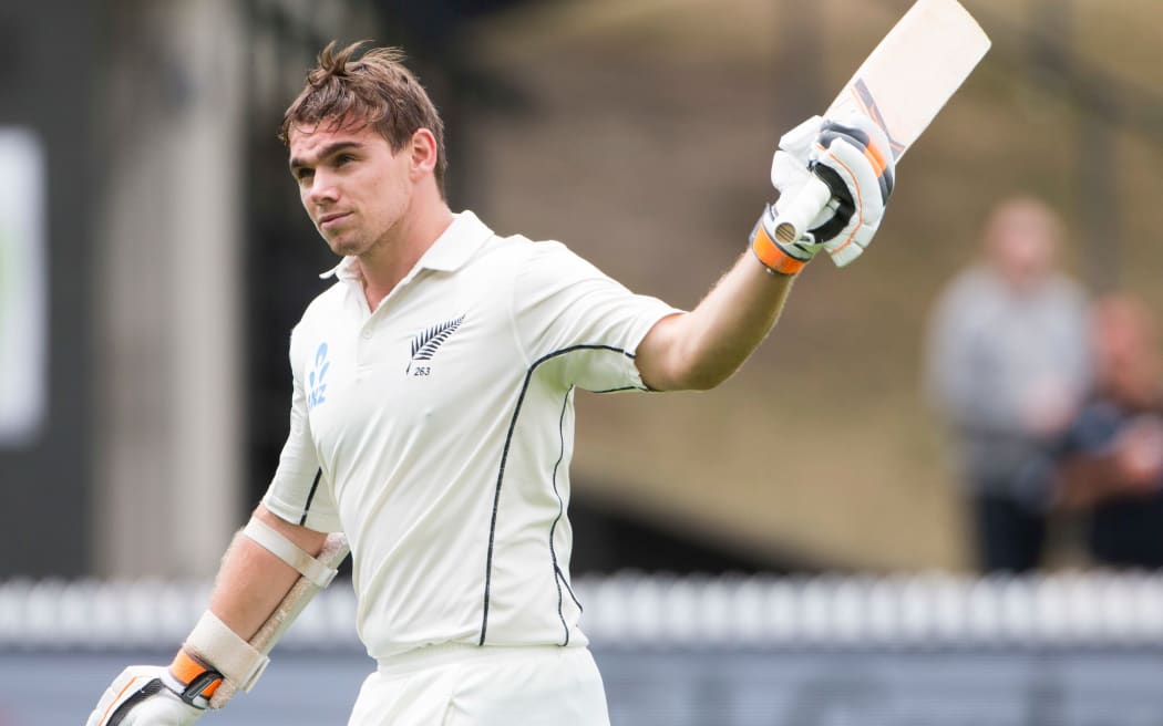 Tom Latham departs the Basin Reserve.