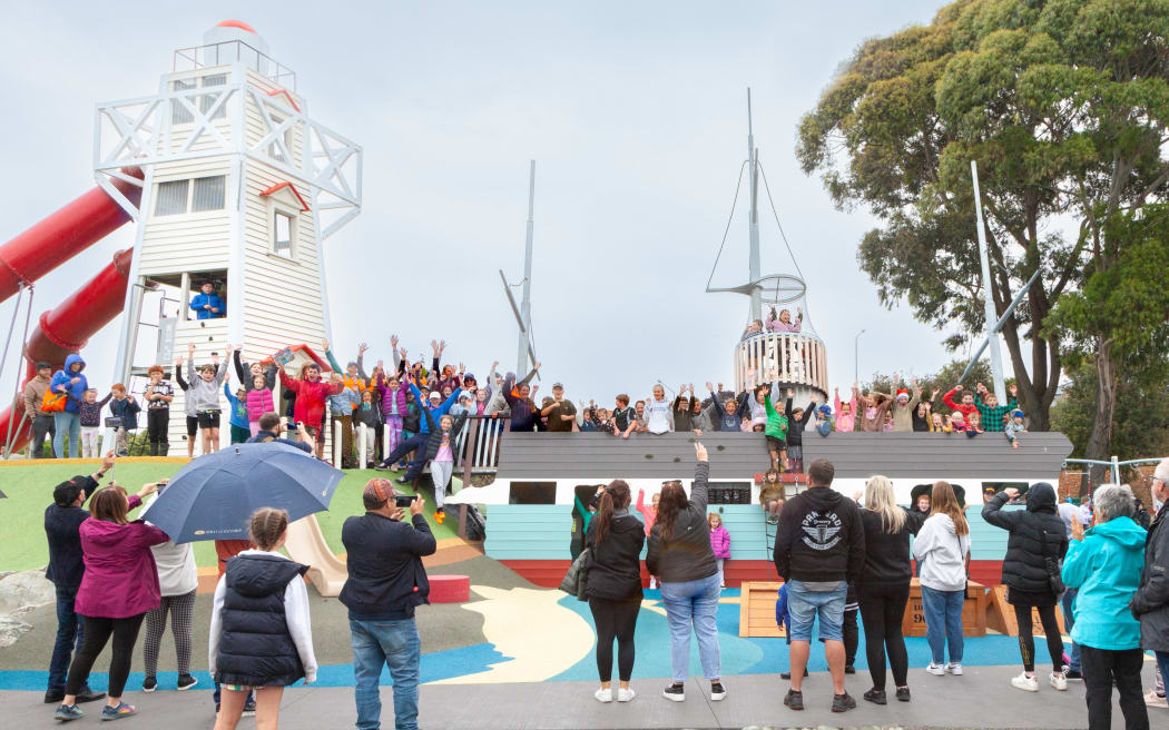 Opening day of revamped Caroline Bay playground