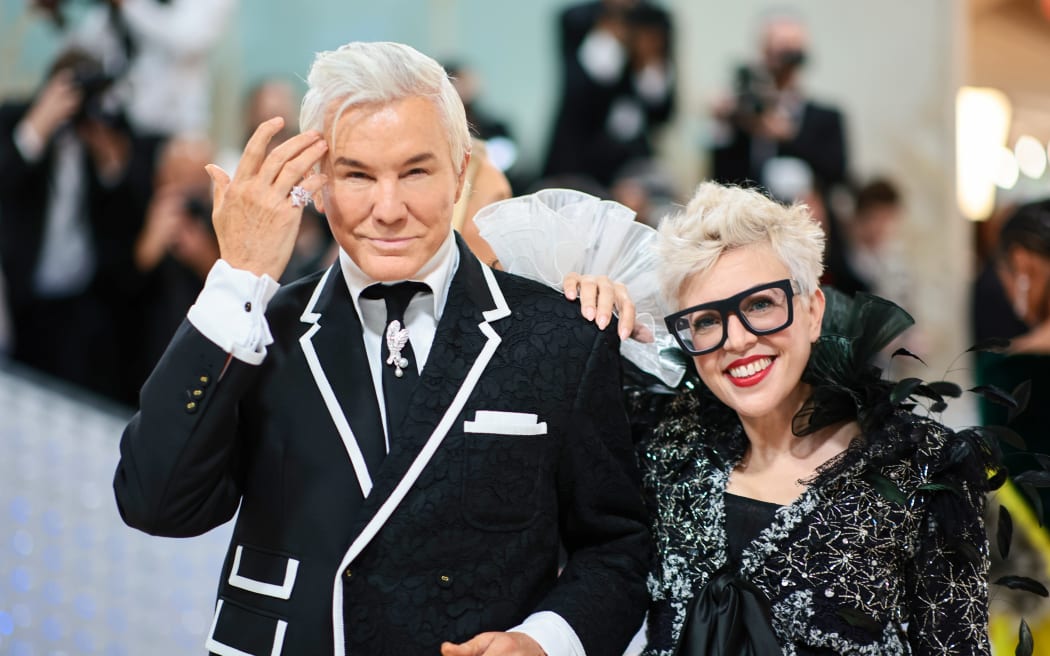 NEW YORK, NEW YORK - MAY 01: (L-R) Baz Luhrmann and Catherine Martin attend The 2023 Met Gala Celebrating "Karl Lagerfeld: A Line Of Beauty" at The Metropolitan Museum of Art on May 01, 2023 in New York City. (Photo by Dimitrios Kambouris/Getty Images for The Met Museum/Vogue)