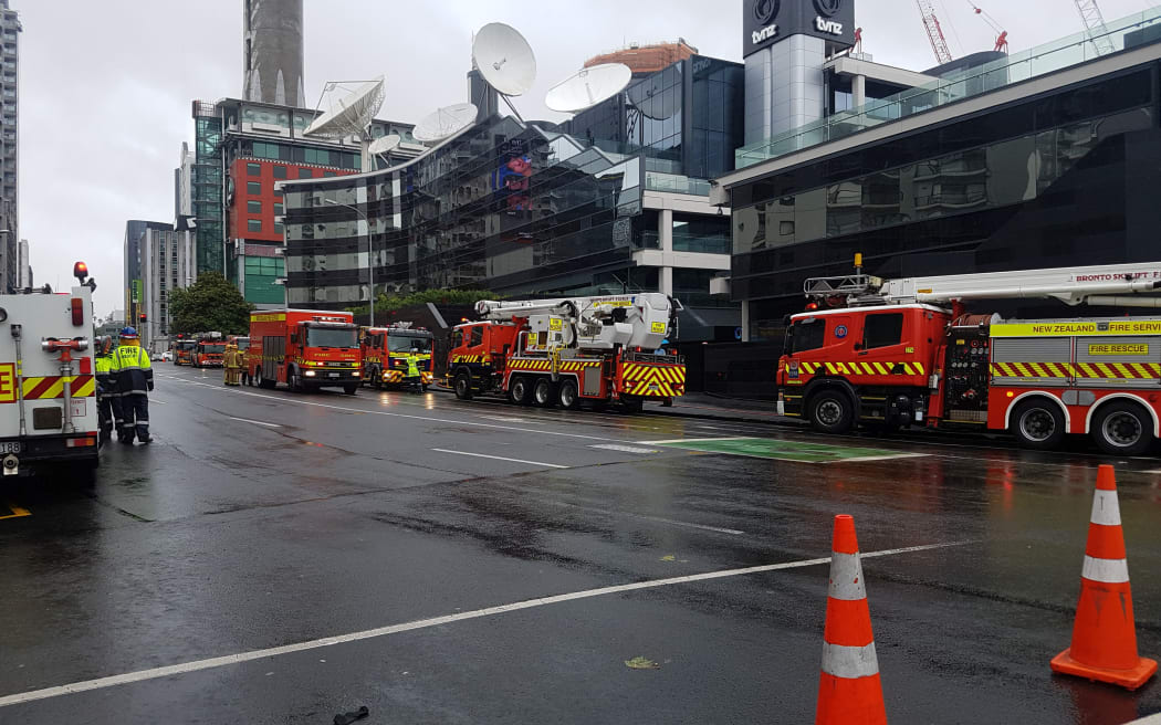 The daily 6pm news bulletin was delayed after TVNZ's Auckland HQ was evacuated.