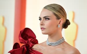 Model and actress Cara Delevingne attends the 95th Annual Academy Awards in 2025.