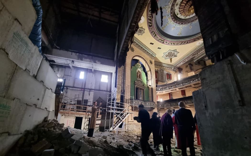 Inside the St James Theatre.