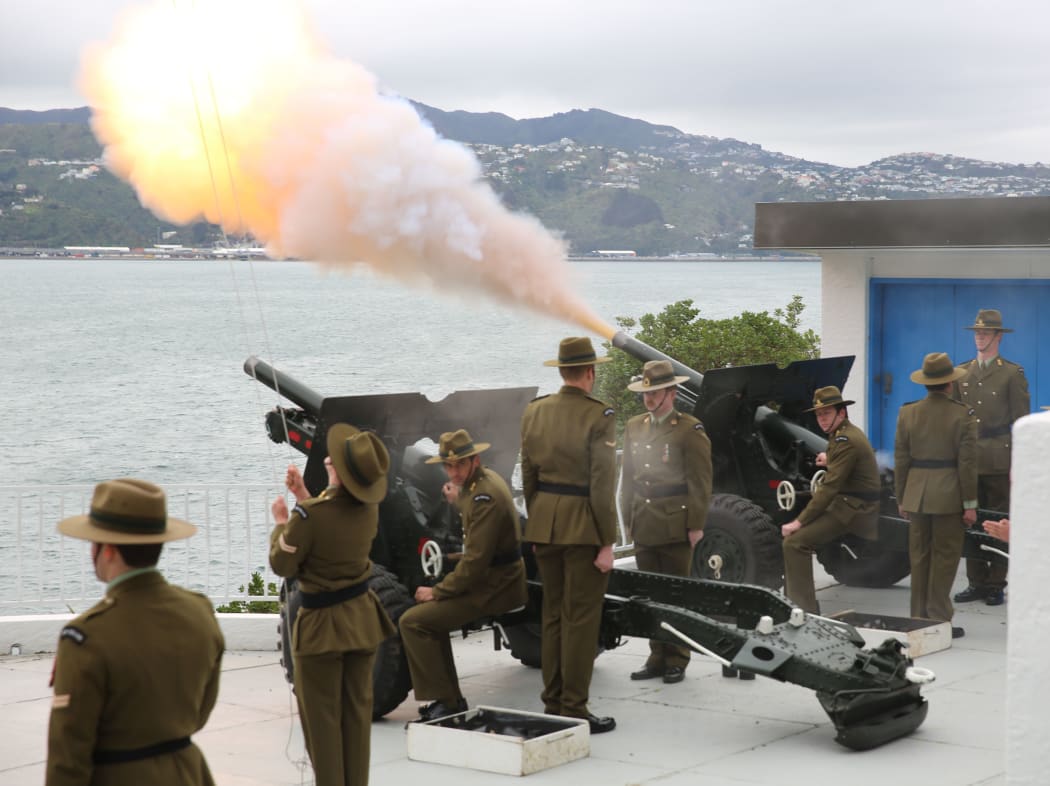 The birth was marked with a 21-gun salute at Point Jerningham in Wellington.