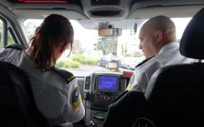 Paramedics Lisa Charman and Tony Hohepa at work in Tauranga.