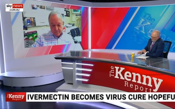 Prof. Borody talking to host Chris Kenny on Sky News Australia.