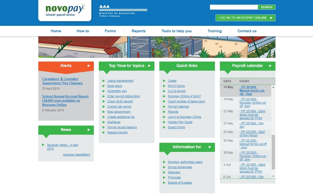 The Novopay teacher pay system was developed by the government then sold to Education Payroll.