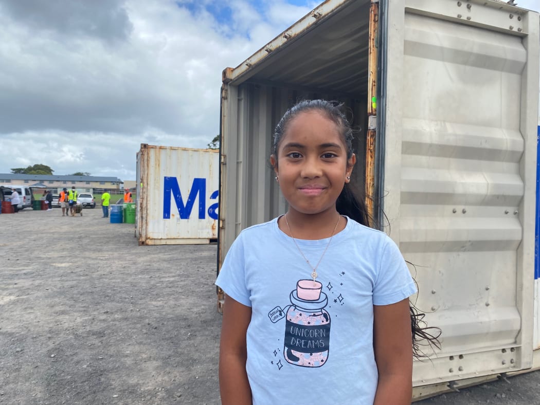 10-year-old Ariana Ekuasi delivers a message to her grandmother in Tonga