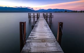 Te Anau’s iconic wharf.