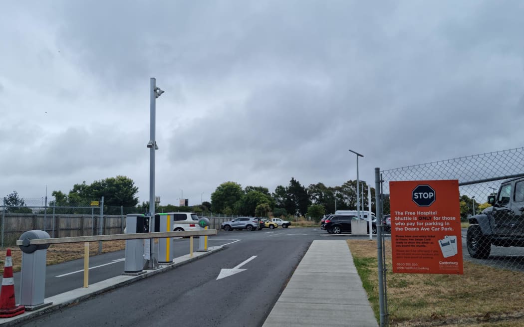 Entrance to Christchurch Hospital's Deans Avenue Park and Ride service.