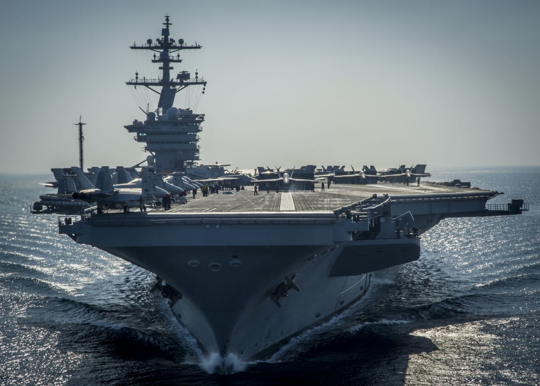 The USS Carl Vinson aircraft carrier.