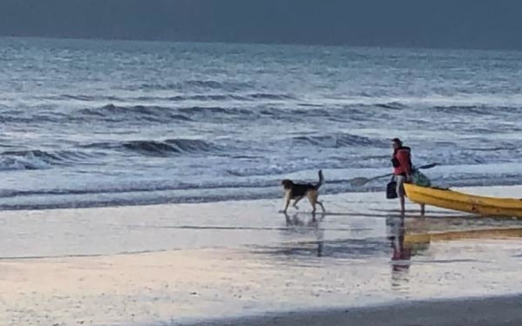 Police have released this image of the missing kayaker, just before she entered the water.