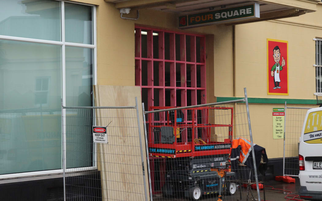 The Four Square supermarket in Ahuriri, Napier, was ram raided overnight.