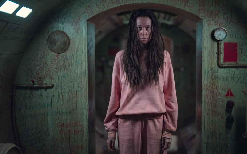Chloe Pirrie as lawyer Merritt Lingard in Netflix series Dept. Q.