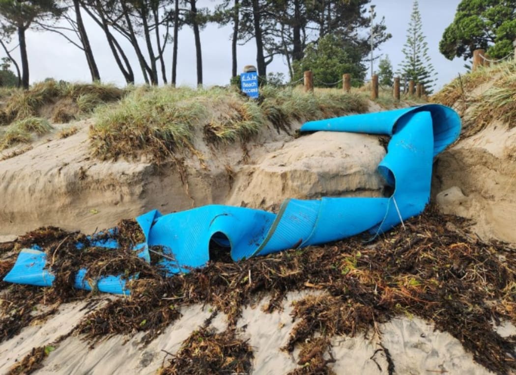A wheelchair access platform was washed away by Cyclone Hale at Whitianga Beach.