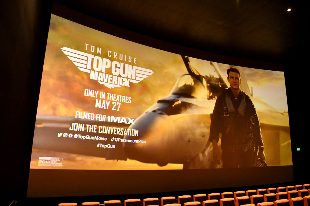 ATLANTA, GEORGIA - MAY 03: A view of the screen at CultureCon Special screening of "Top Gun: Maverick" at Regal Atlantic Station on May 03, 2022 in Atlanta, Georgia.   Paras Griffin/Getty Images for Paramount Pictures/AFP (Photo by Paras Griffin / GETTY IMAGES NORTH AMERICA / Getty Images via AFP)
