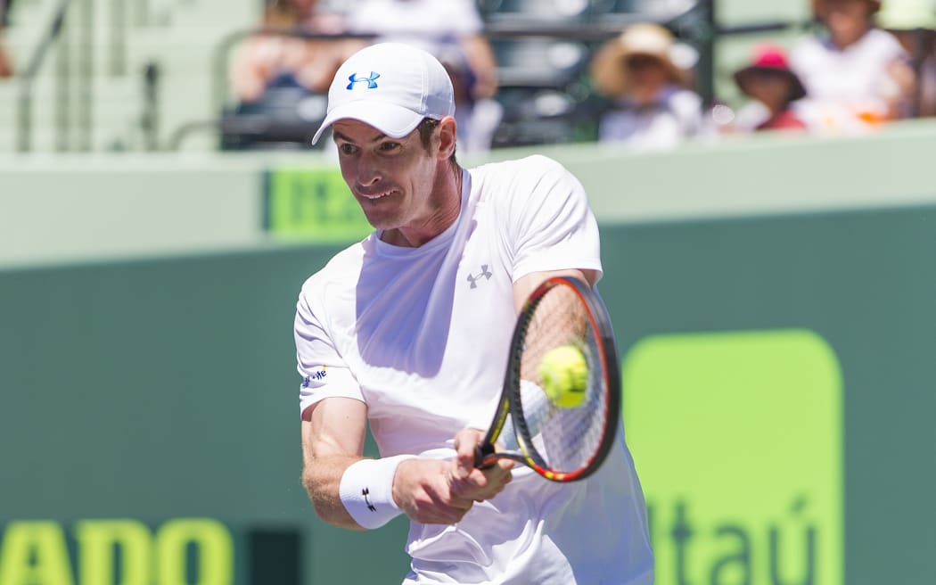 Andy Murray in action in Miami