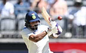 KL Rahul of India batting in Australia, 2024.