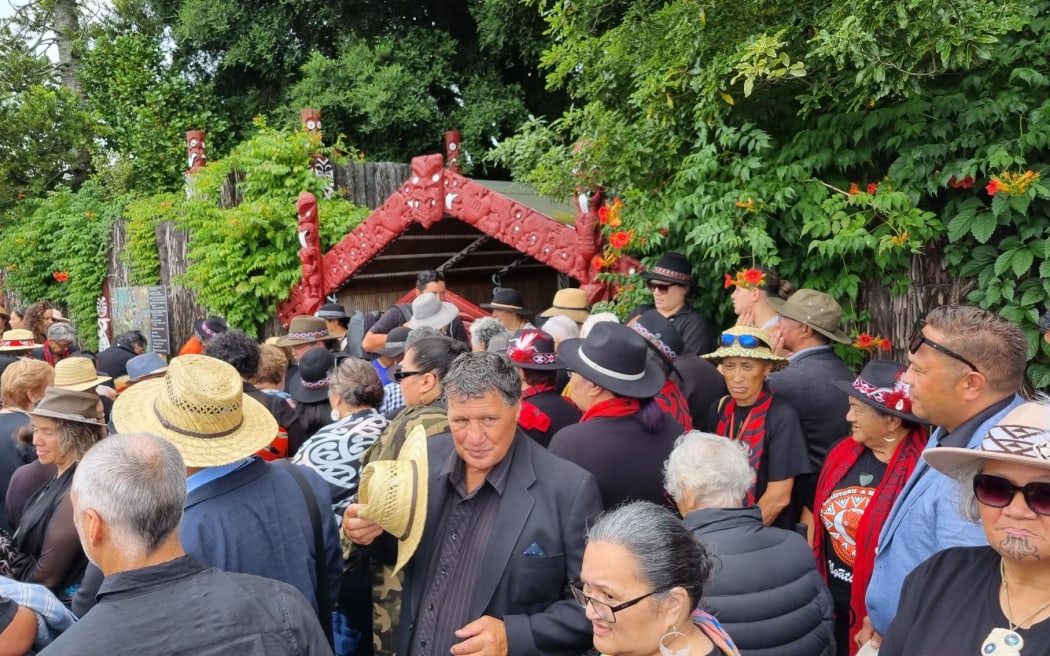 Thousands arriving at Tūrangawaewae Marae for nationwide hui, on 20 January, 2024.