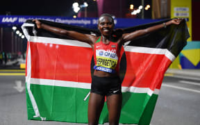 Kenyan marathon runner Ruth Chepngetich.