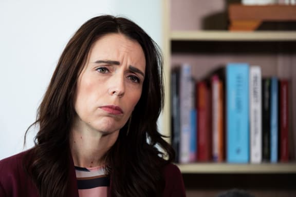 Prime Minister Jacinda Ardern addressing the media after announcing that NZ and France will lead global efforts to try to end the use of social media to organise and promote terrorism.