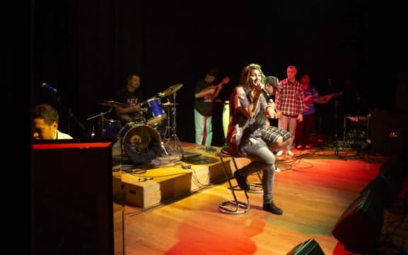OMAC Singer Sela-Marlene Tyler and drummer Nez Tangianau.