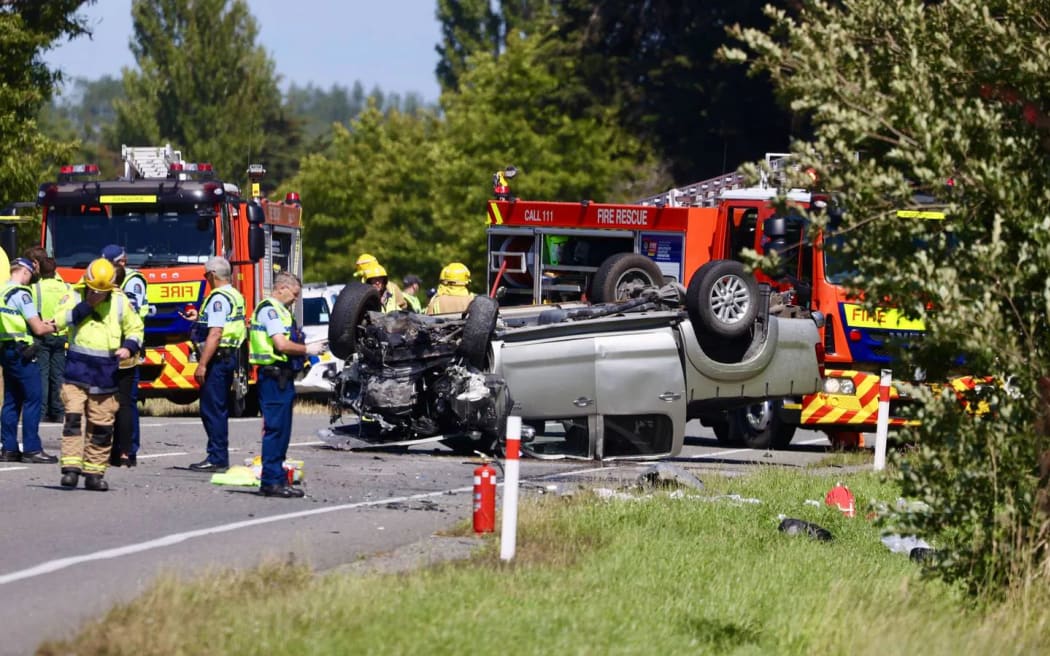 Two people died and several were injured in the crash on Main North Rd/State Highway 1, near Sefton.