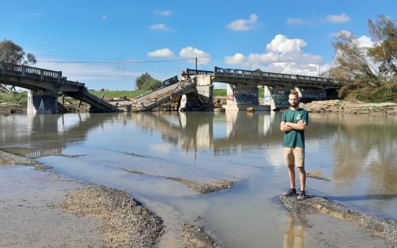 Redclyffe Bridge, Hawke's Bay, post Cyclone Gabrielle
