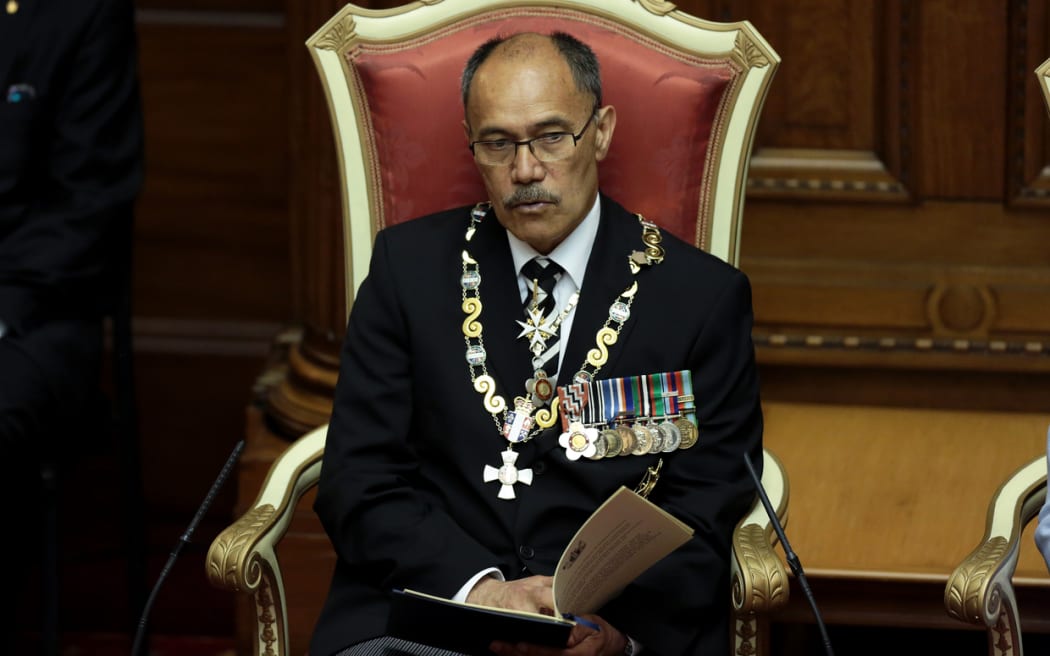 The Rt Hon Sir Jerry Mateparae Governor General of New Zealand  during his speech at the official opening of Parliament in Wellington