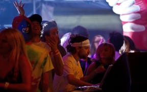 Girl Talk performing at Auckland City Limits