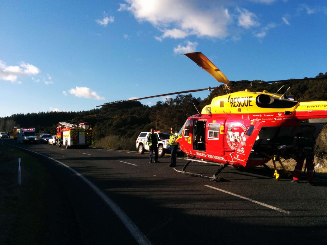 Rescue helicopter in the Waikato