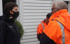 Gisborne Mayor Rehette Stoltz speaks to district council staff about the damage around the city.