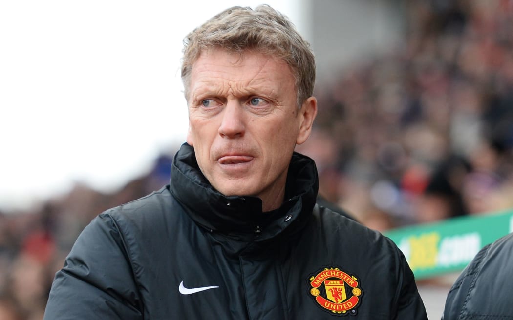 David Moyes while still in charge at Manchester United in February