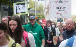 A climate protest in Christchurch.