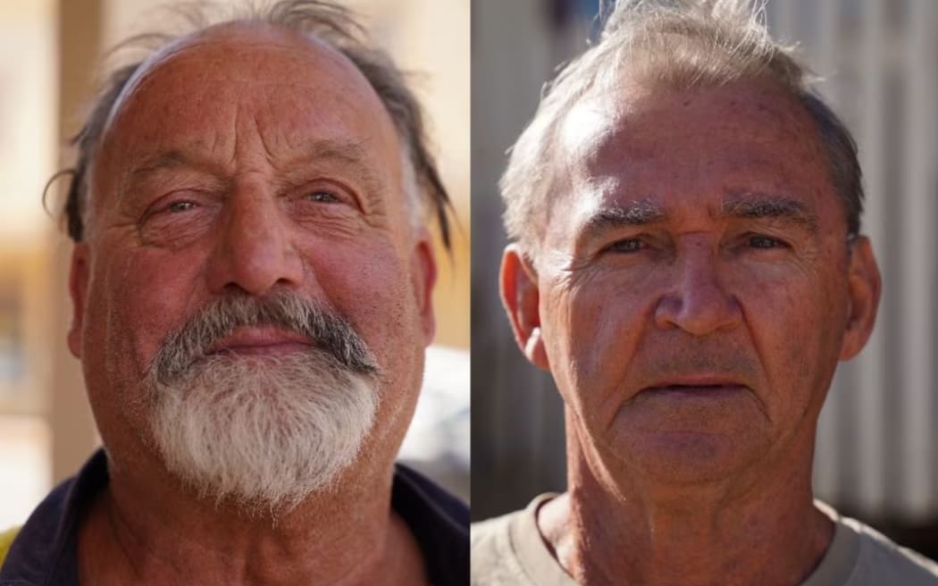 Herbie Fielding and Bernard Misztal in Peterborough. (ABC News: Will Hunter)