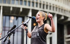 Open Mic at the Climate Strike, Parliament 9 April 2021