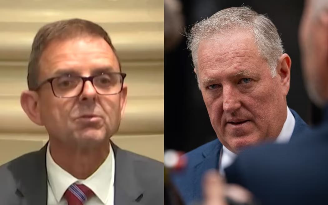 Nick McBride and Troy Bell are both in custody to start 2026.  (Supplied: SA Parliament, ABC News: Daniel Taylor)