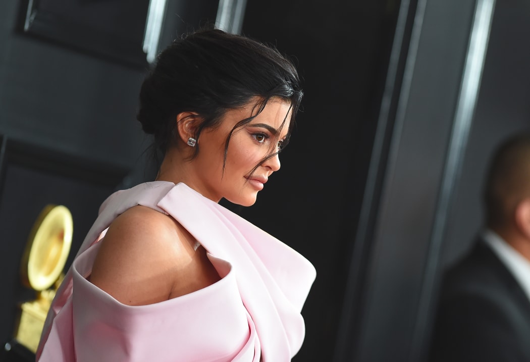 TV personality Kylie Jenner arrives for the 61st Annual Grammy Awards in Los Angeles.