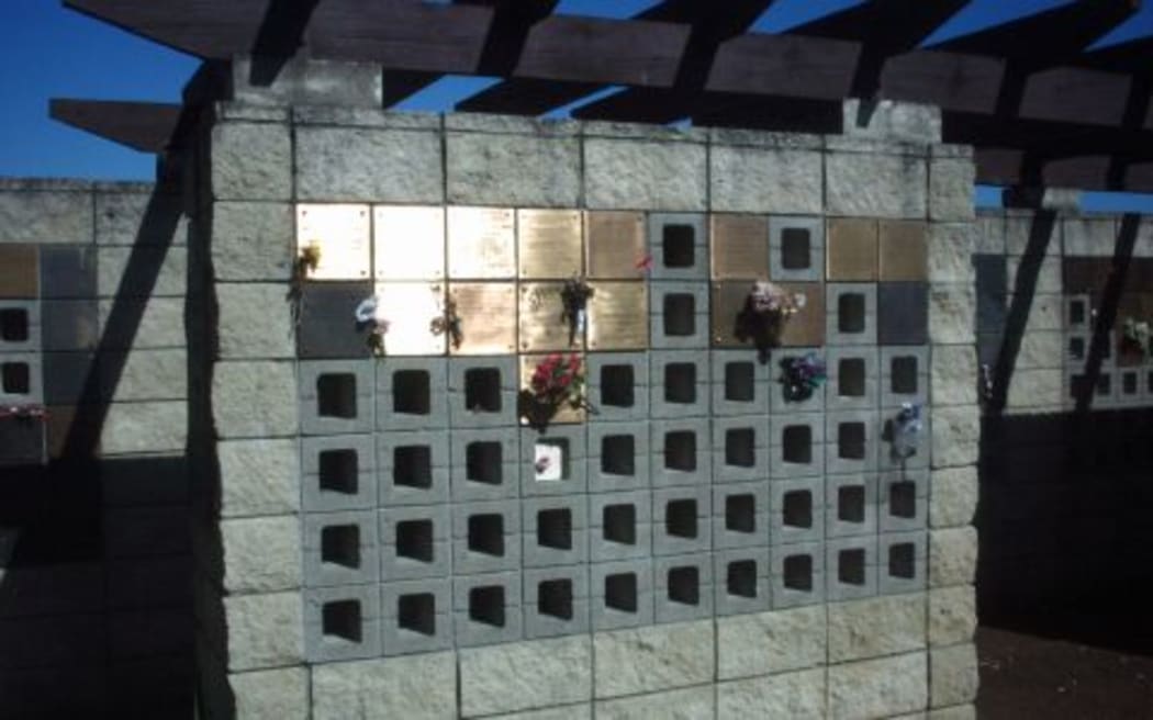 The memorial wall at the Paparoa Howick Cemetery.