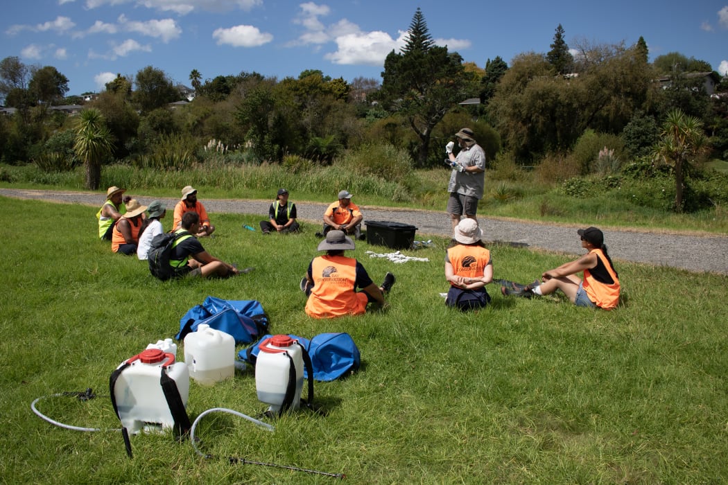 The Bay Conservation Cadets 2023 earning their Growsafe certificates