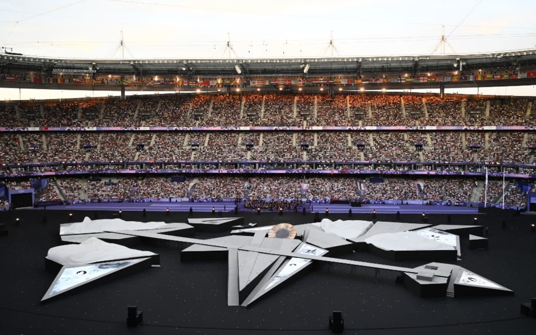 Closing Ceremony of the Olympic Games Paris 2024, at Stade de France, in Saint-Denis, France, on August 11, 2024, Photo KMSP / KMSP (Photo by AGENCE KMSP / KMSP / KMSP via AFP)