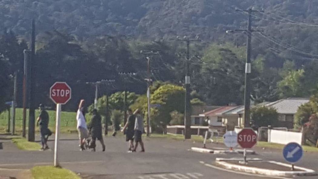 Some of Kaikohe's young people are "out of control". This picture is from a community patrol Facebook page that's been set up to fight crime