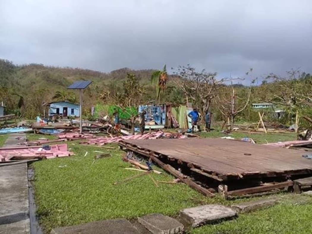 Devastation to Tiliva village from TC Harold, Kadavu, Fiji.