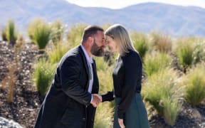 Te Rūnanga o Ngāi Tahu Kaiwhakahaere Justin Tipa and Milford Sound Tourism chief executive Haylee Preston.