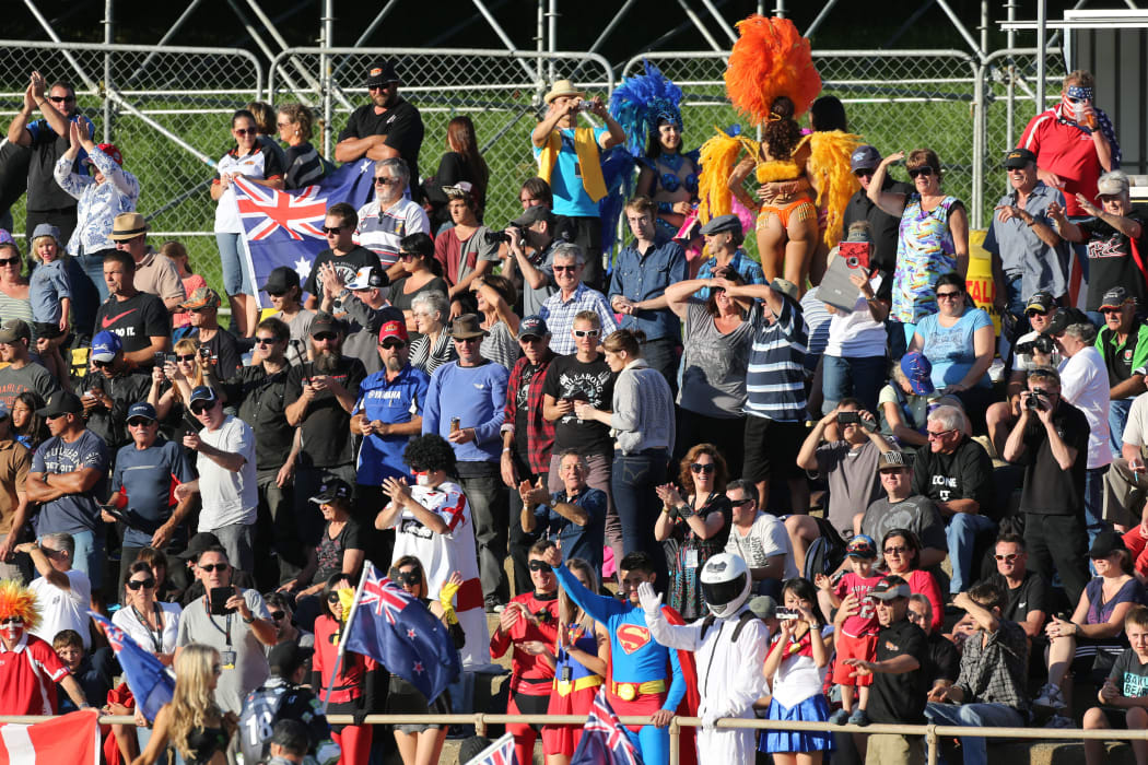 The crowd at the Speedway Grand Prix at Western Springs, April 2014.