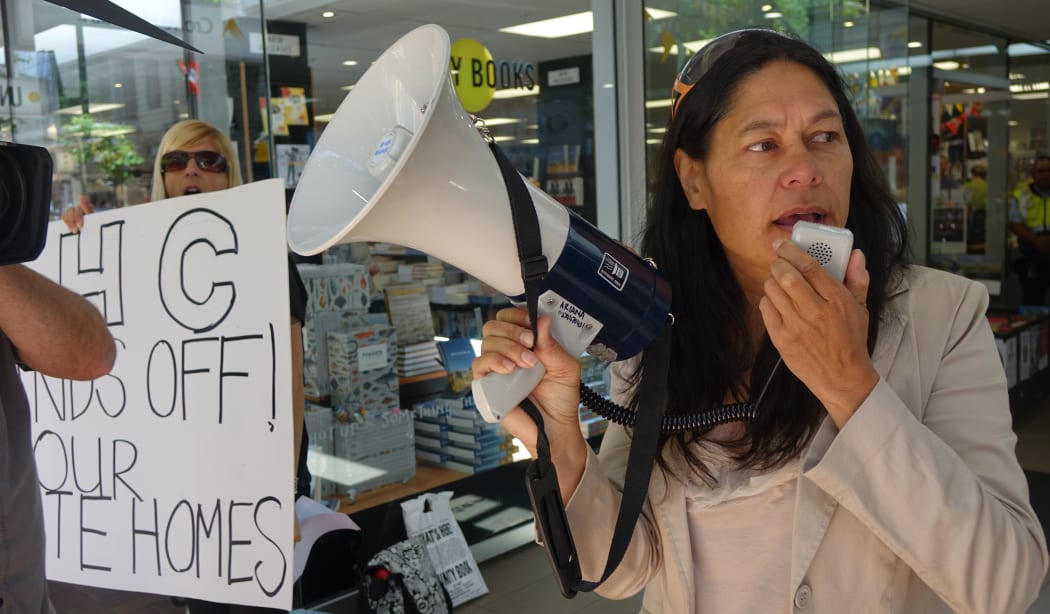 Social Housing Action Network Wellington spokesperson, Ariana Paretutanganui-Tamati.