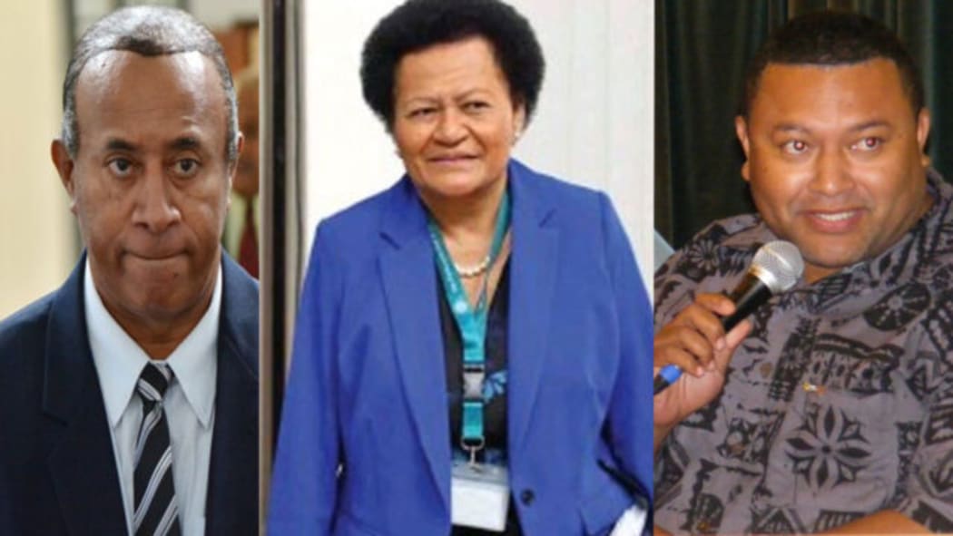 Ro Filipe Tuisawau, Adi Litia Qionibaravi and Usaia Waqatairewa.