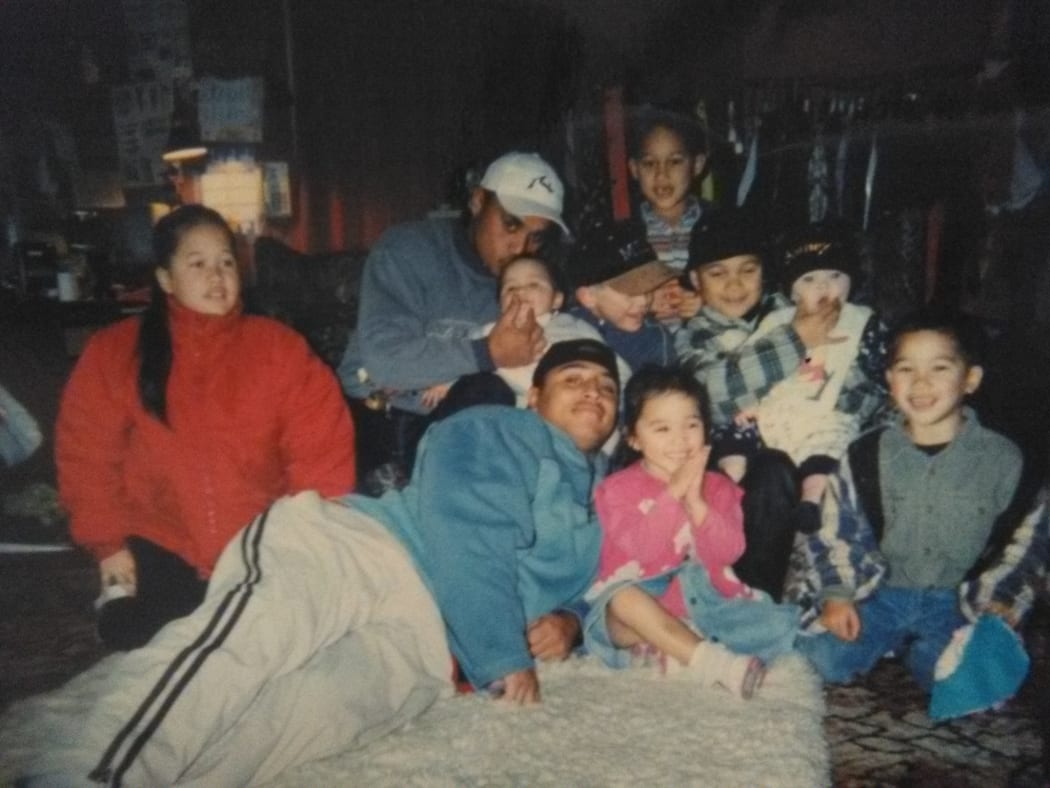With the whānau back in the day.