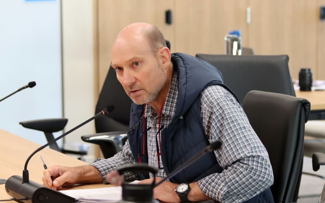 Mark Kenyon-Slade at the Tauranga City Council 2025/26 annual plan hearings on May 13 2025. Held at 90 Devonport. Photo / Alisha Evans